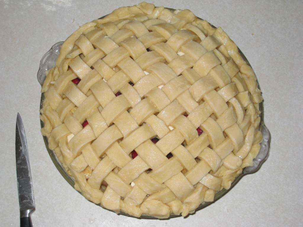 Pie ready for the oven