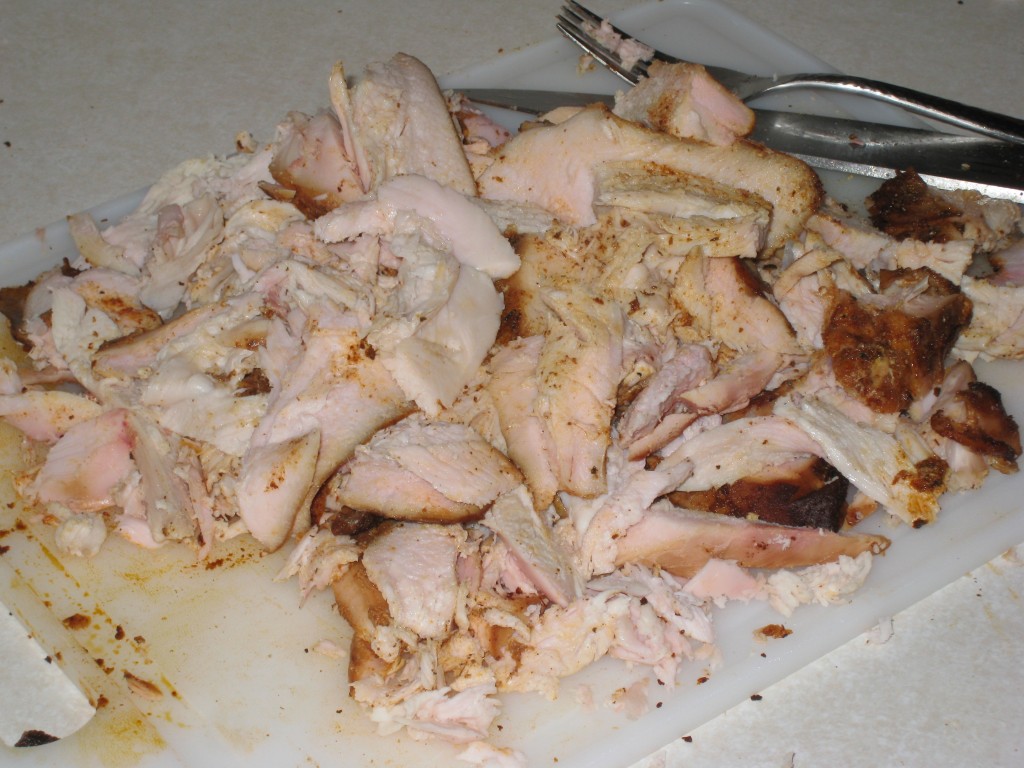 Sliced smoked turkey breast