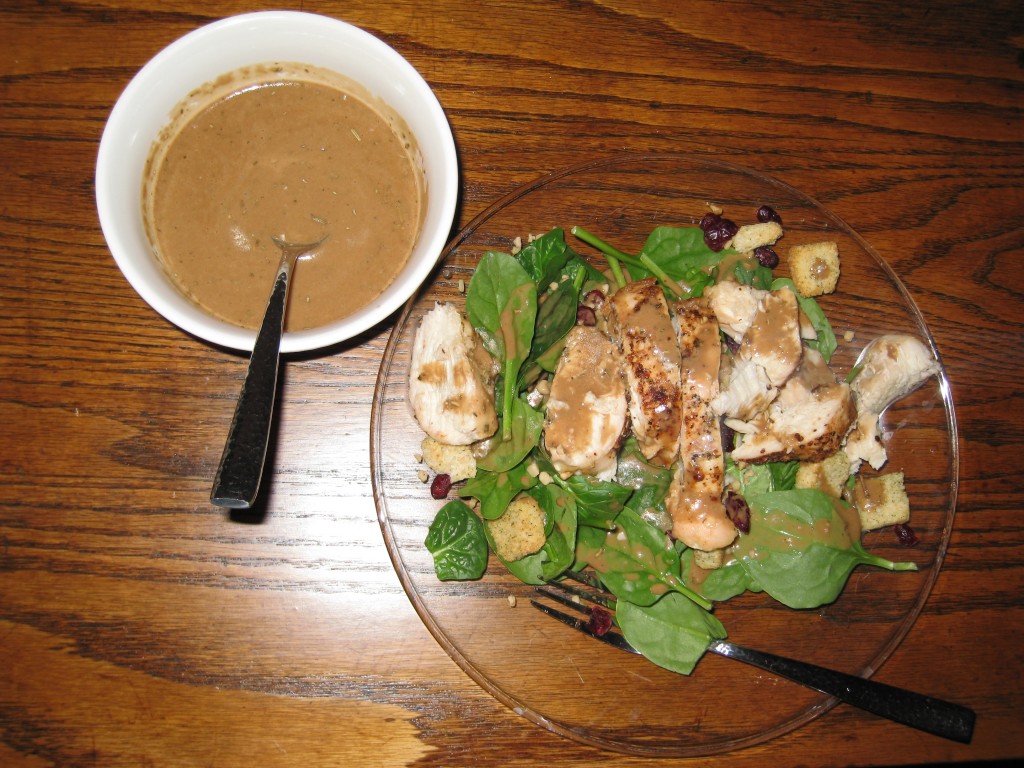 Balsamic Rosemary Vinaigrette with a Spinach Salad