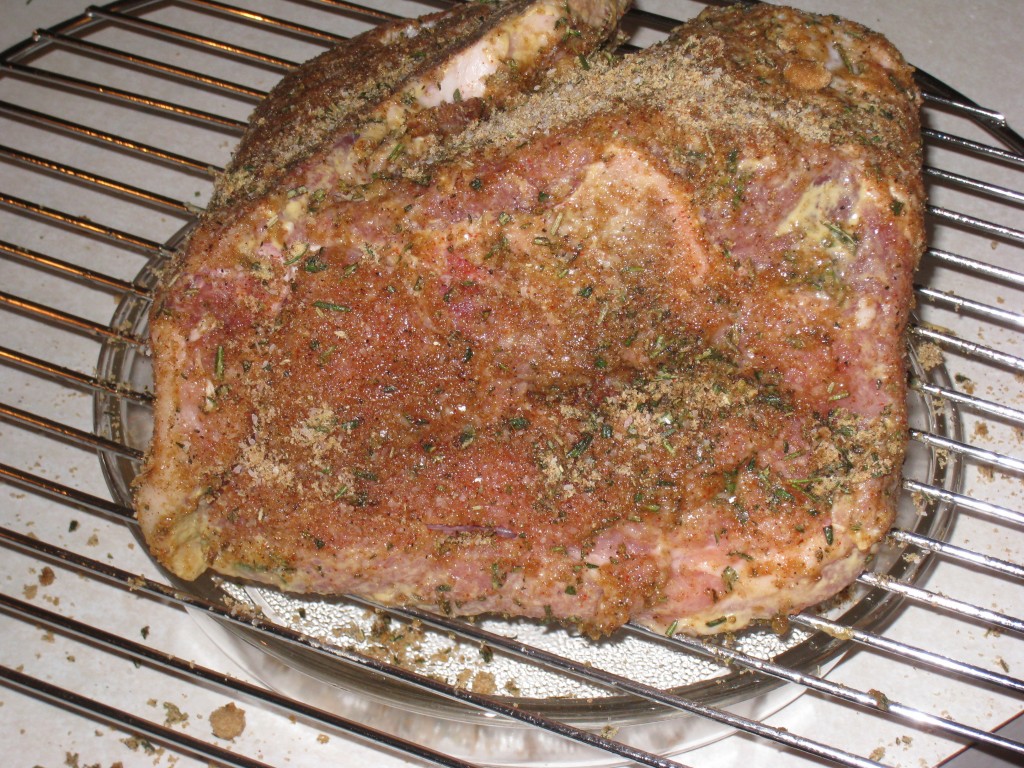 Brown Sugar and Rosemary rubbed pork loin