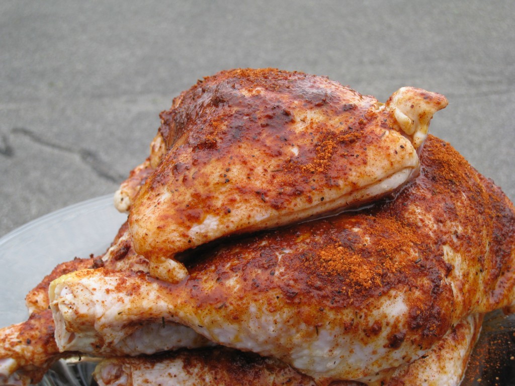 Chicken rubbed with BBQ 3000