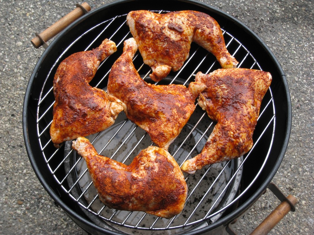 Raw Chicken on the Smoker