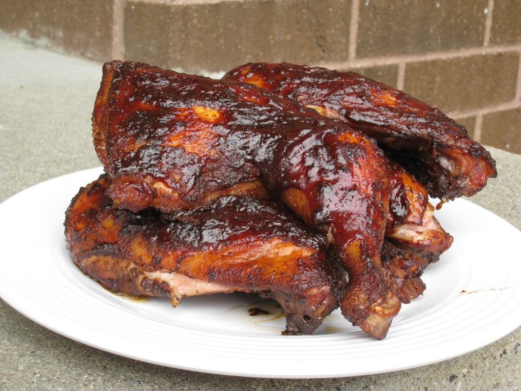 Smoked BBQ Chicken Quarters Smoked BBQ Chicken Quarters