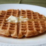 Waffle on a plate