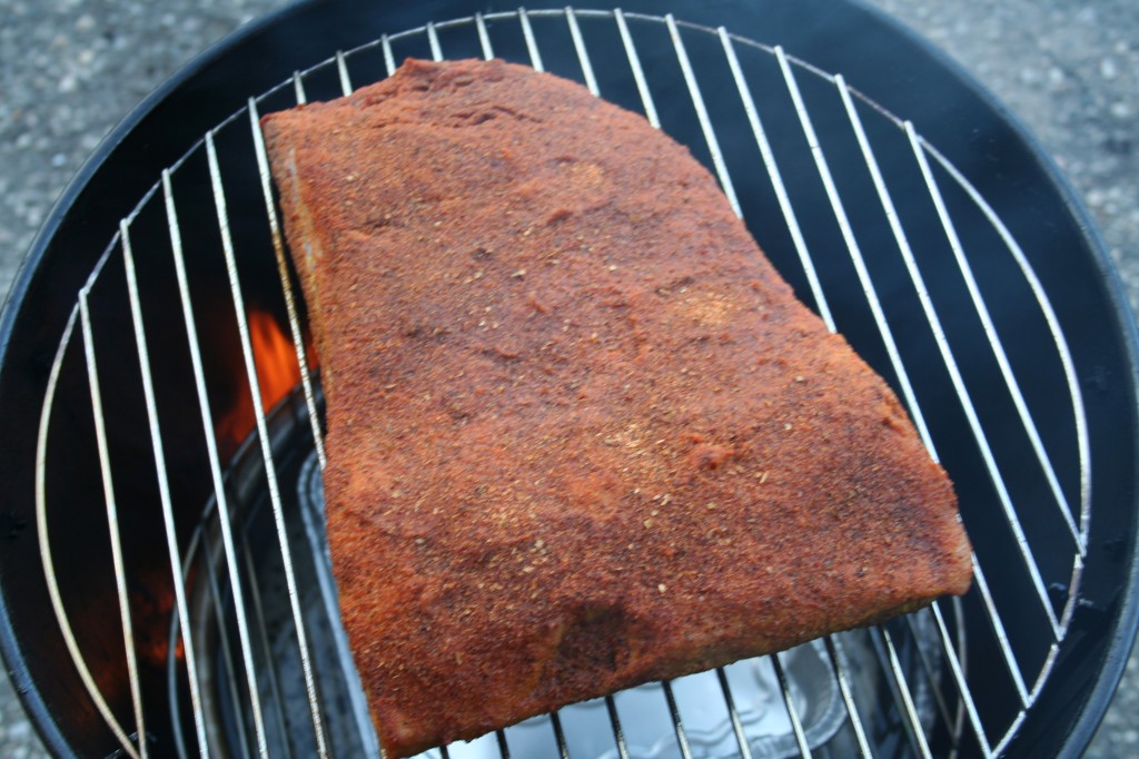 Beef Brisket fresh on the Smoker