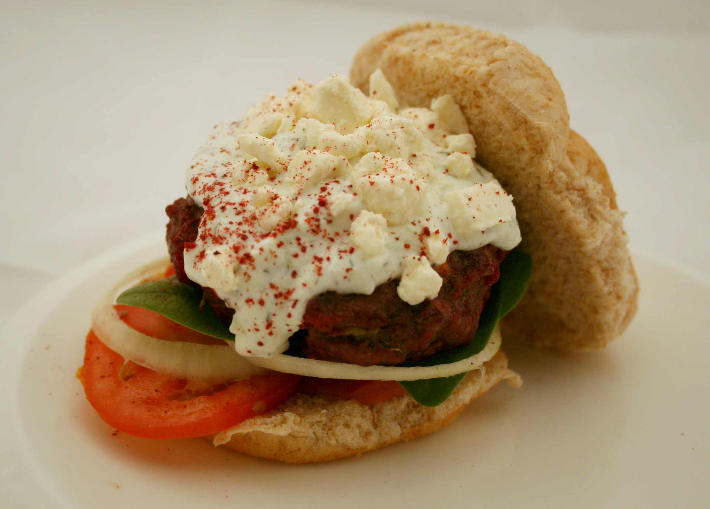 The Greek Venison Burger