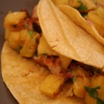 chipotle pork tacos with grilled pineapple salsa