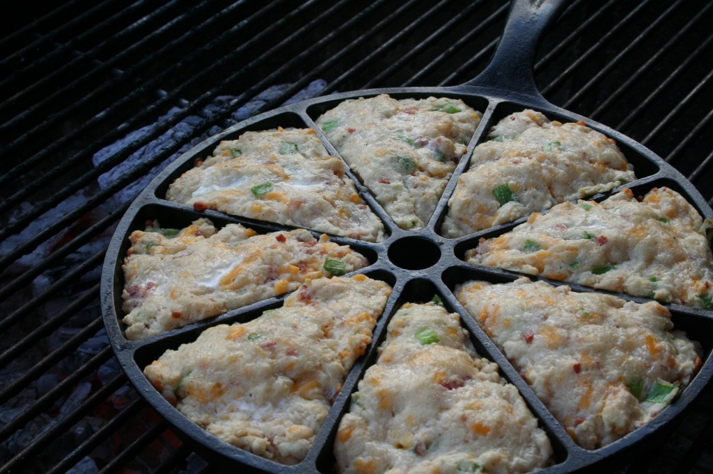 Scones on the grill